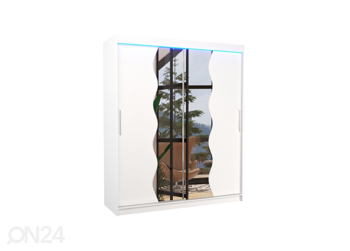 Liukuovikaappi Kara 180 cm + LED kuvasuurennos
