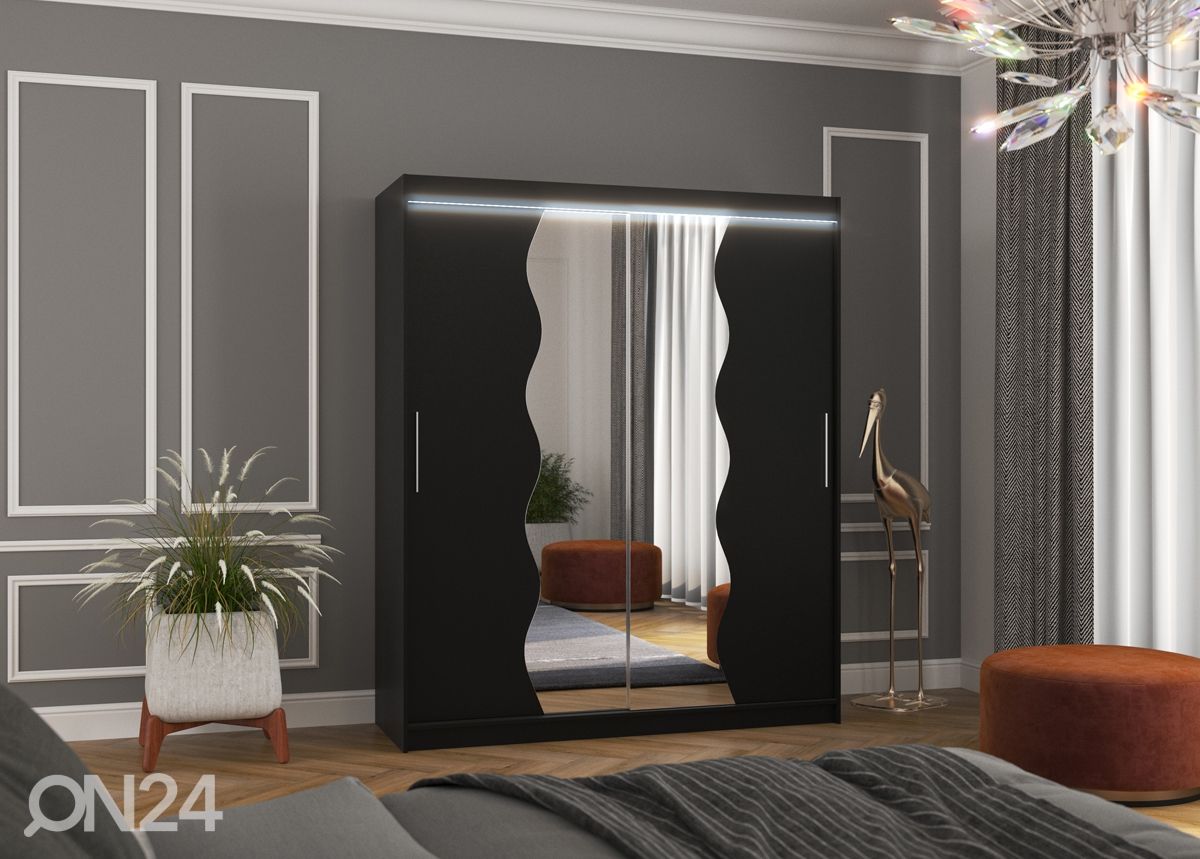 Liukuovikaappi Kara 180 cm + LED kuvasuurennos