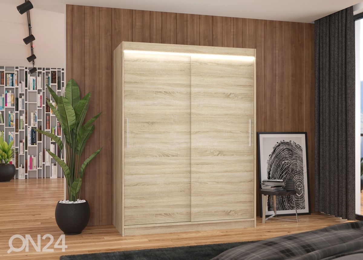 Liukuovikaappi Olivia I 150 cm + LED kuvasuurennos