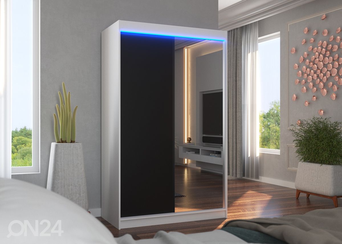 Liukuovikaappi Reine I 120 cm + LED kuvasuurennos