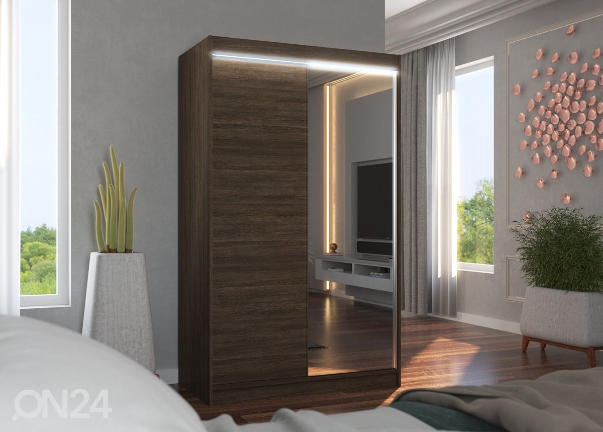 Liukuovikaappi Reine I 120 cm + LED kuvasuurennos