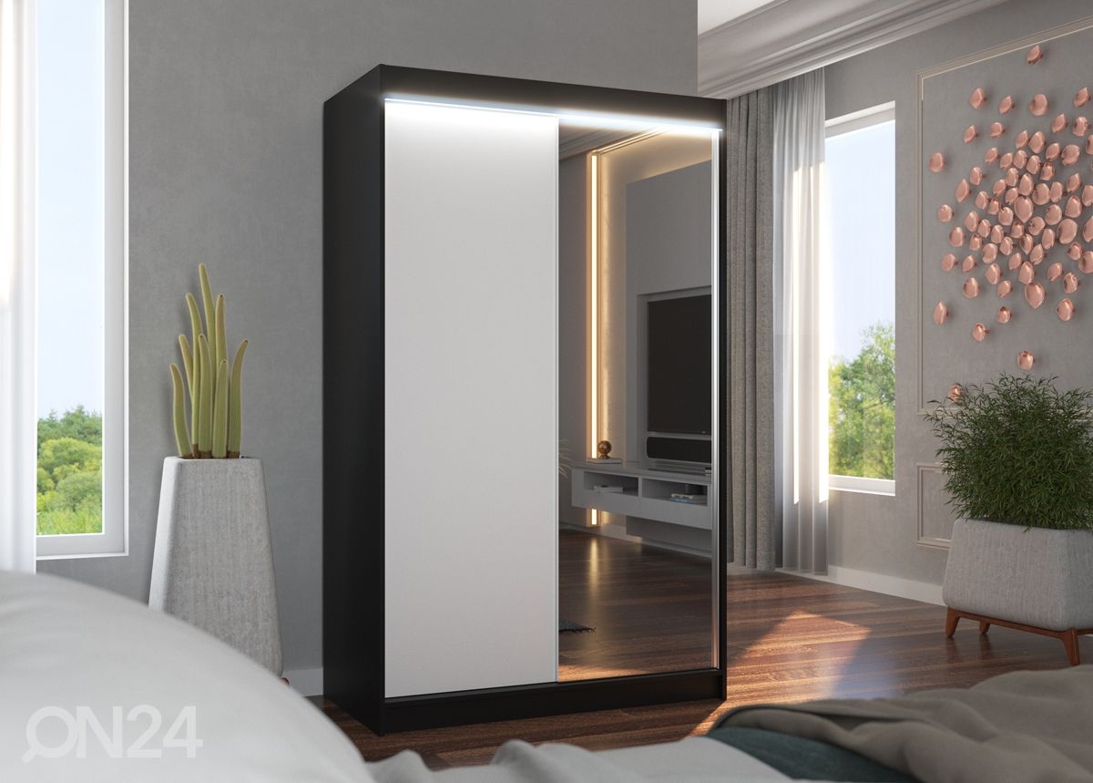 Liukuovikaappi Reine I 120 cm + LED kuvasuurennos