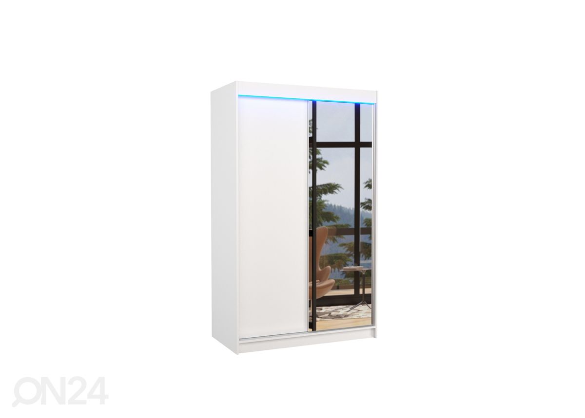 Liukuovikaappi Reine I 120 cm + LED kuvasuurennos