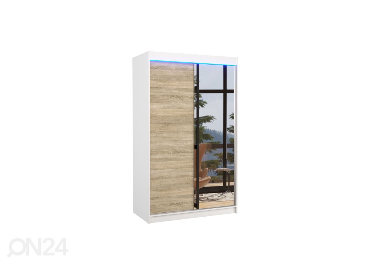 Liukuovikaappi Reine I 120 cm + LED kuvasuurennos