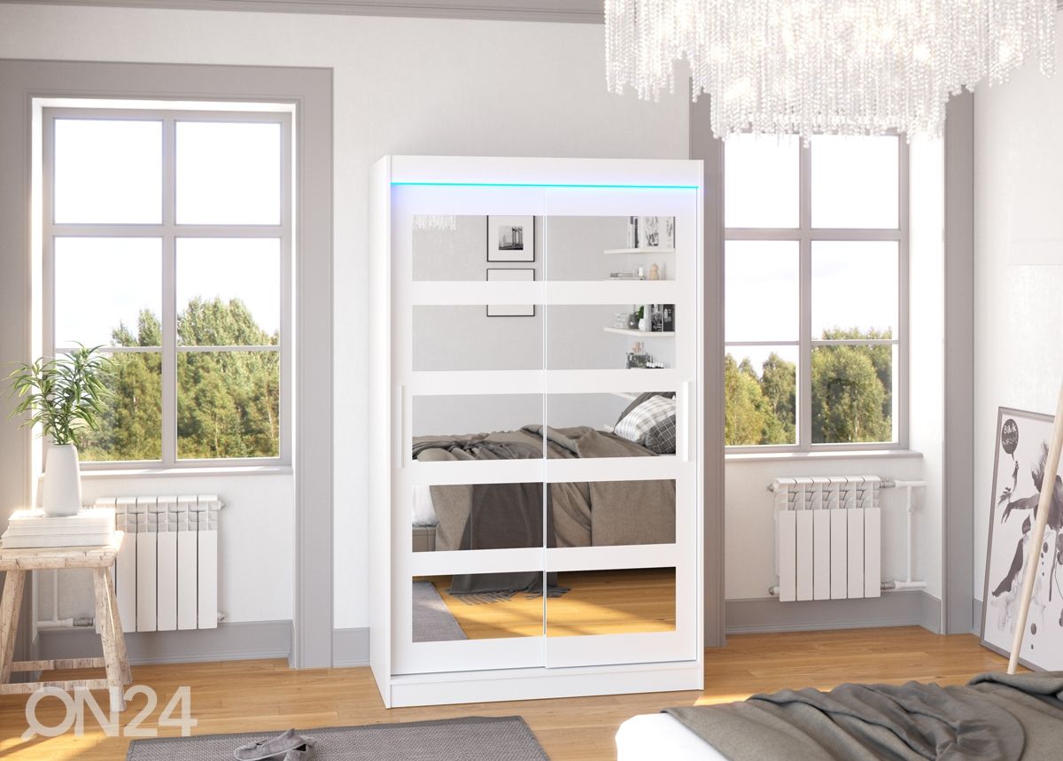 Liukuovikaappi Ruff I 120 cm + LED kuvasuurennos