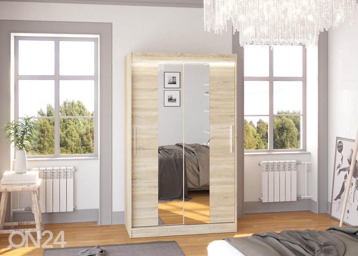 Liukuovikaappi Susana I 120 cm + LED kuvasuurennos