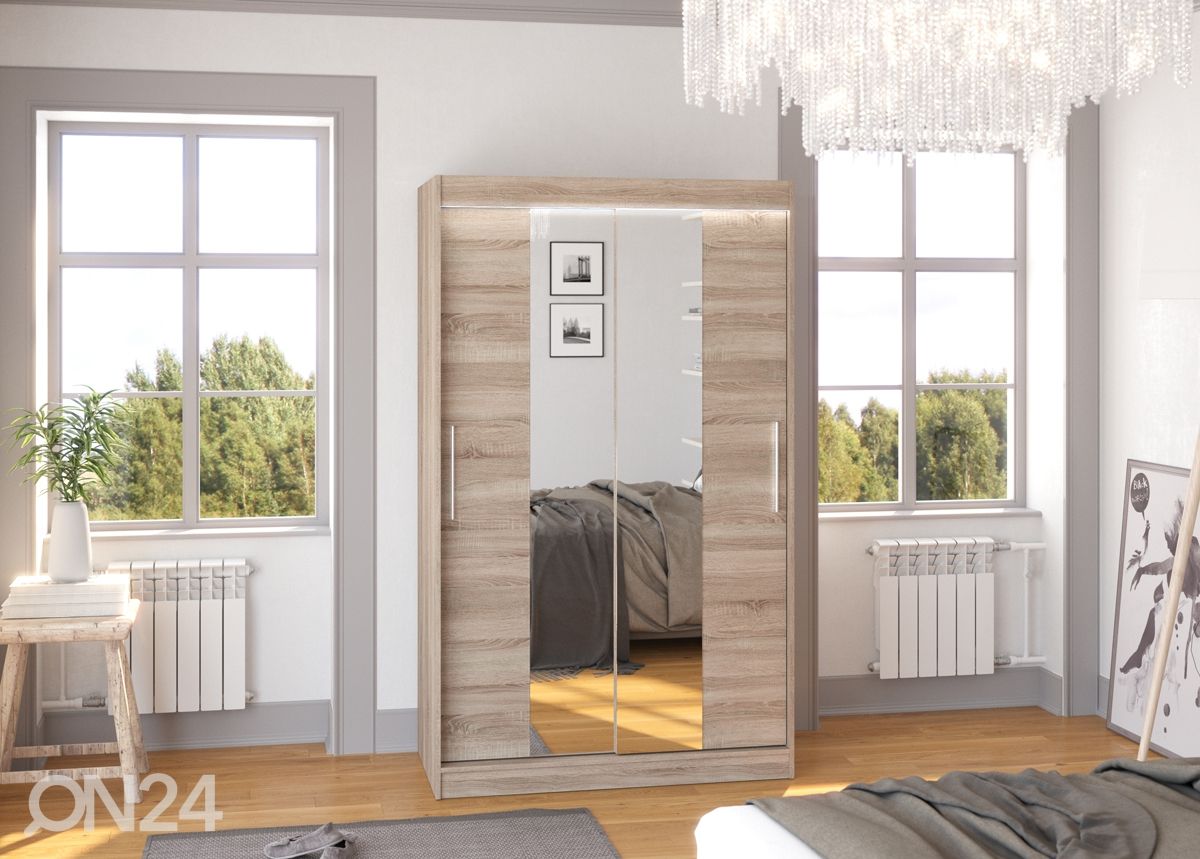 Liukuovikaappi Susana I 120 cm + LED kuvasuurennos