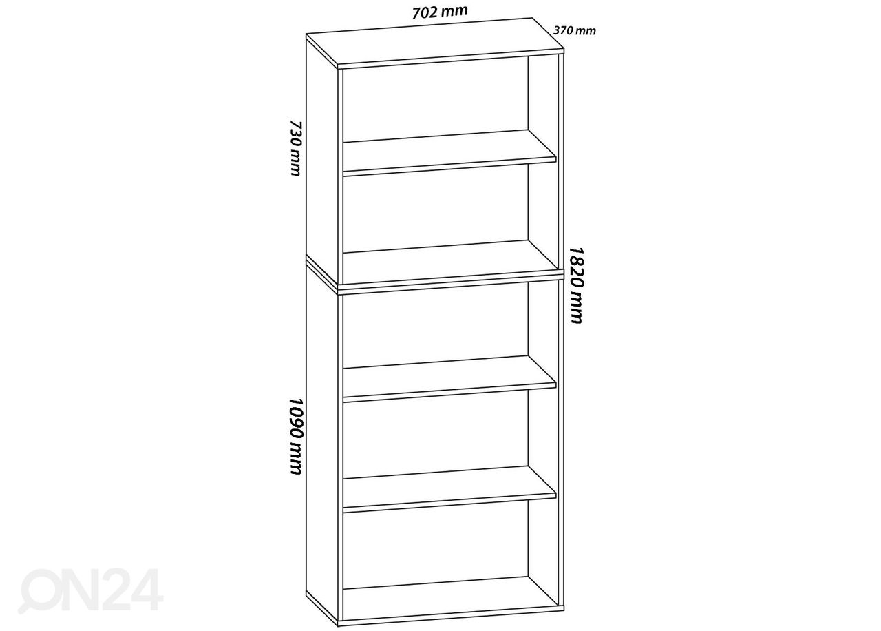 Liukuovinen toimistokaappi Lona XXL 70 cm kuvasuurennos
