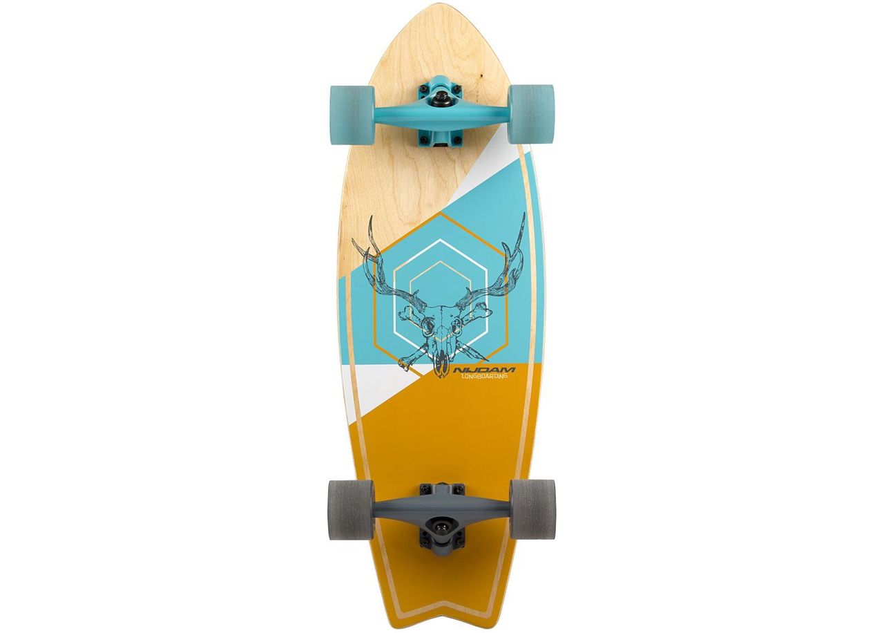 Longboard Fishtail Stag Skull Nijdam kuvasuurennos