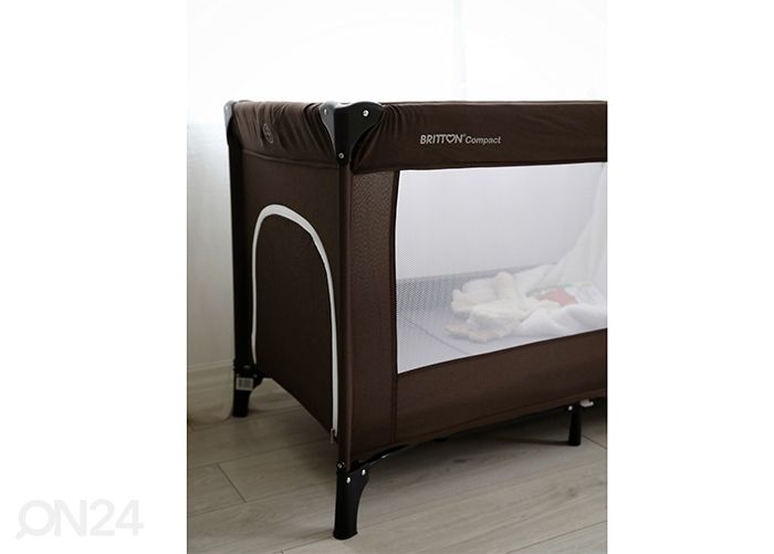 Matkasänky Britton Compact, tummanruskea kuvasuurennos