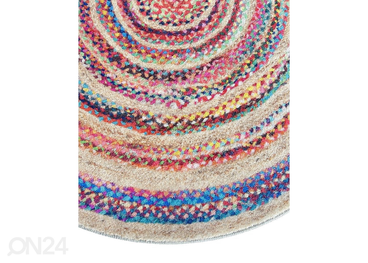 Matto Boho Ø90 cm, monivärinen kuvasuurennos
