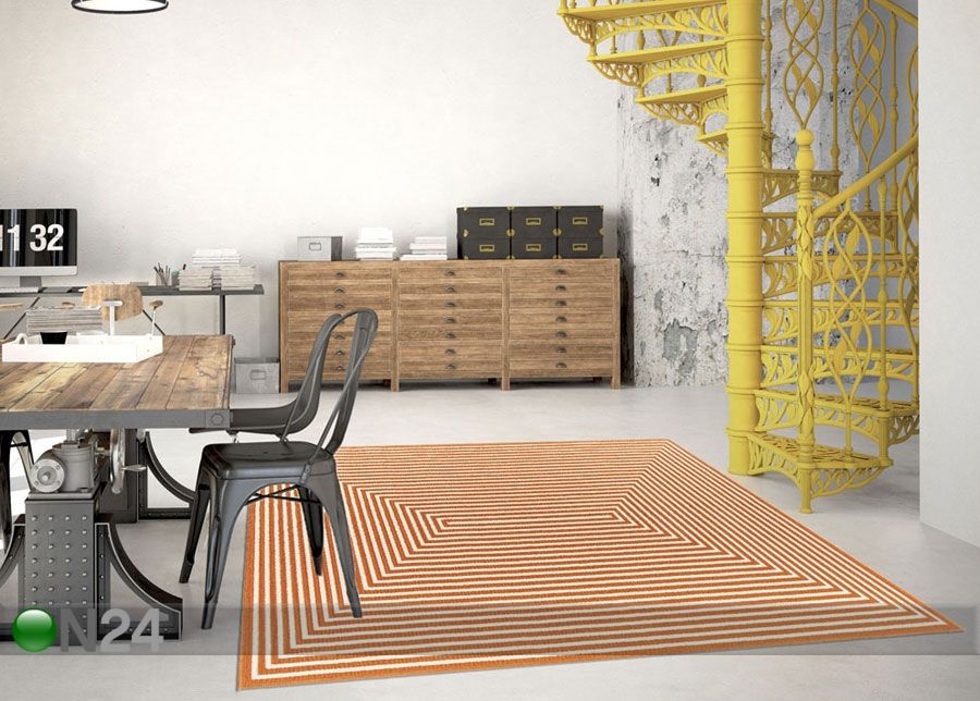 Matto Braid Orange 133x190 cm kuvasuurennos