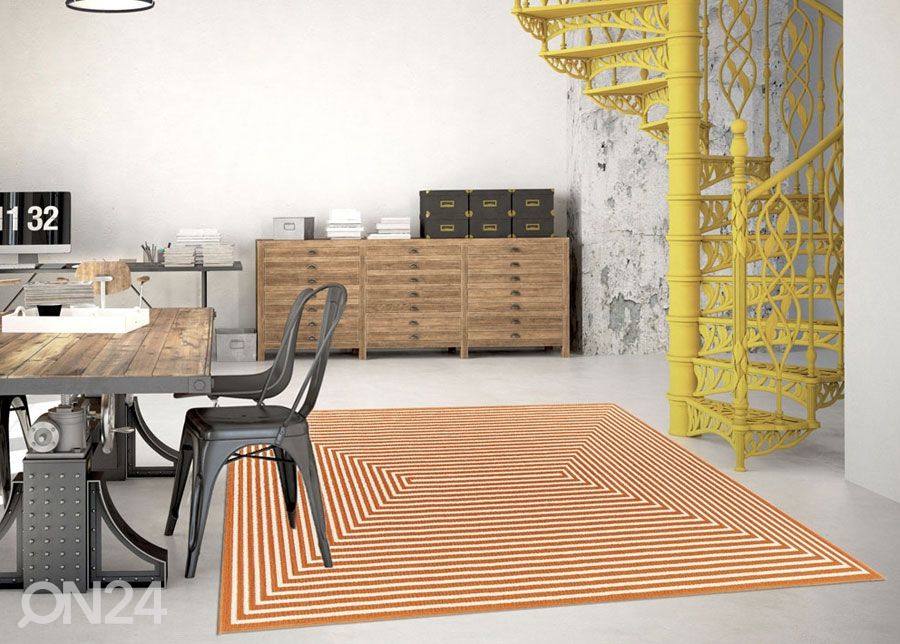 Matto Braid Orange 160x230 cm kuvasuurennos