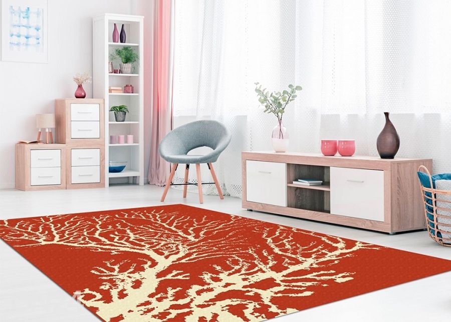 Matto Coral Red 133x190 cm kuvasuurennos