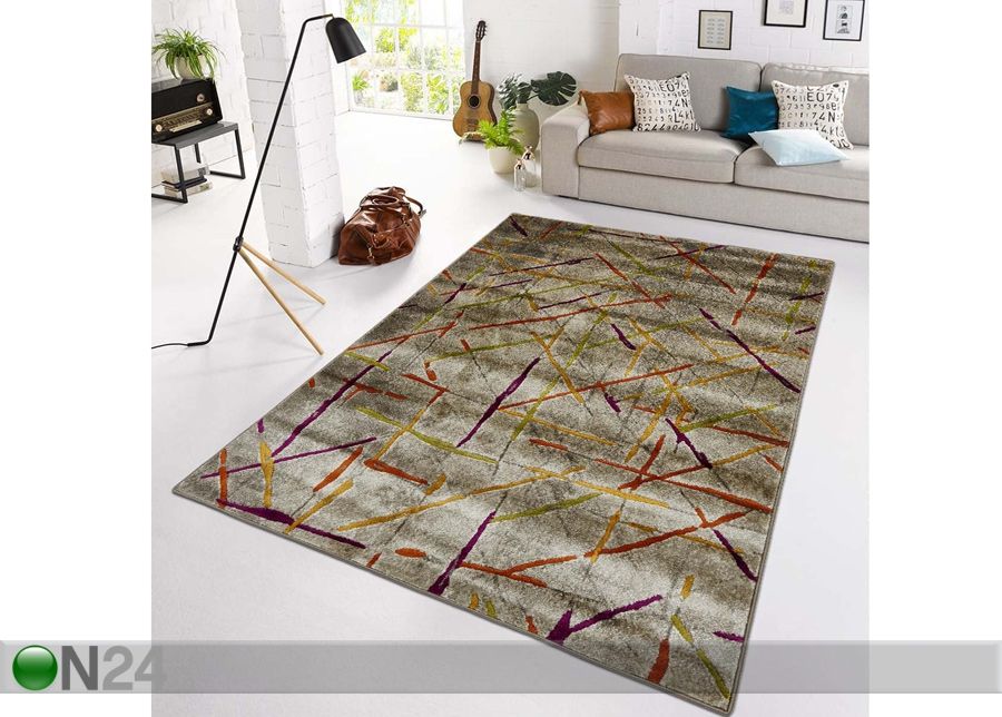 Matto Gipsy Boho Grey 180x270 cm kuvasuurennos