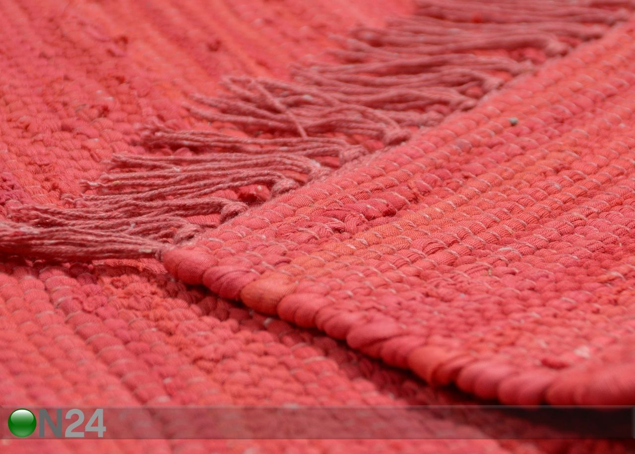 Matto Happy Cotton 60x120 cm, punainen kuvasuurennos