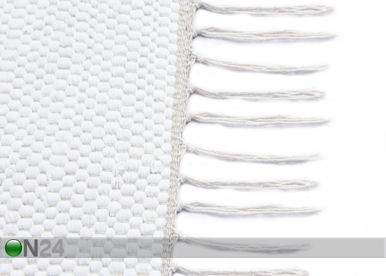 Matto Happy Cotton Uni 160x230 cm, valkoinen kuvasuurennos