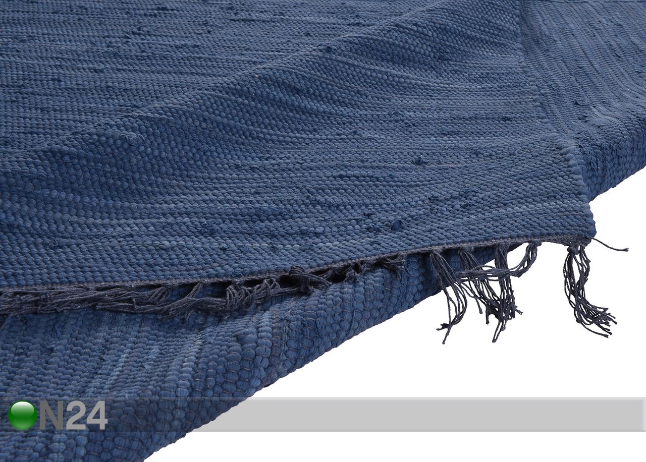 Matto Happy Cotton Uni 60x120 cm, sininen kuvasuurennos