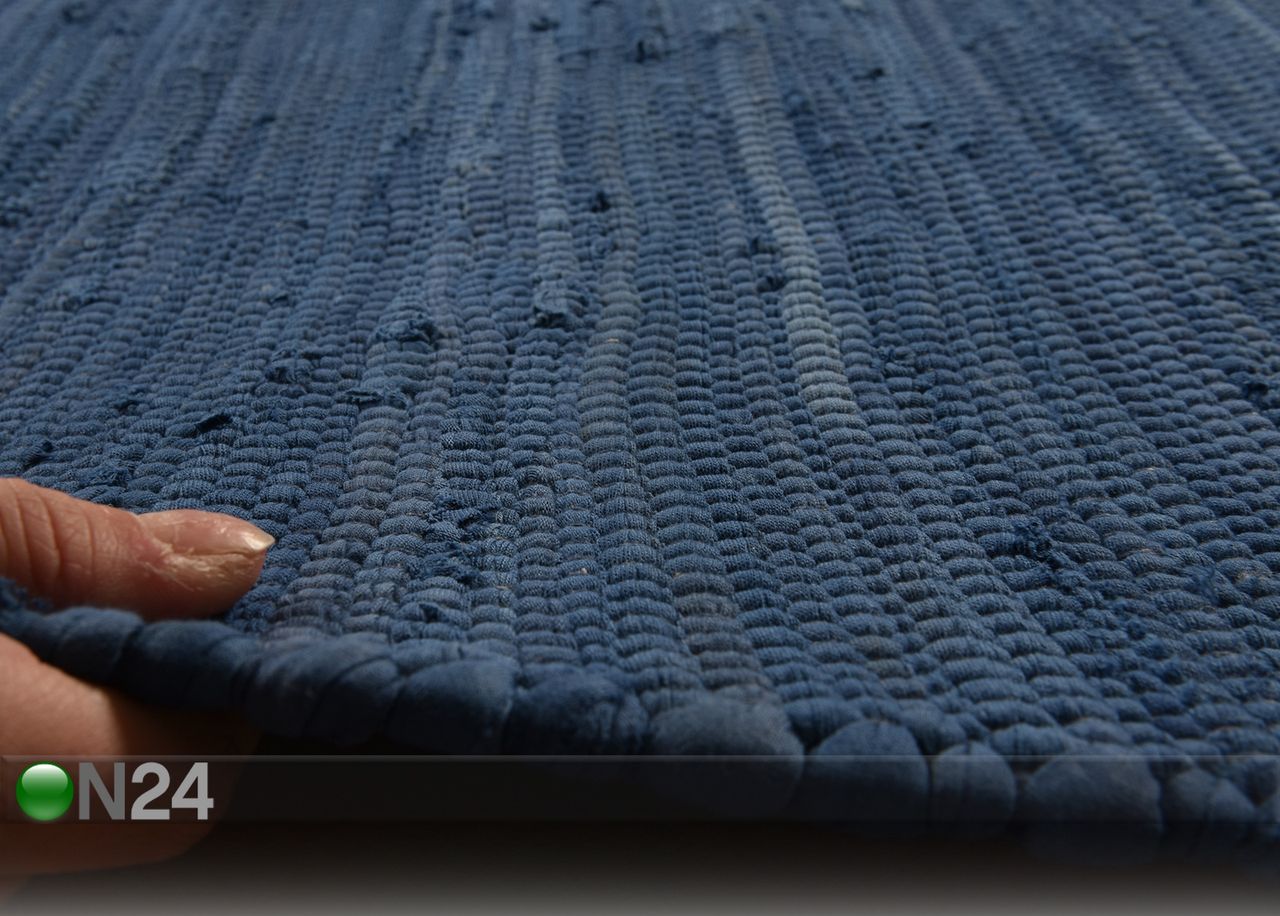 Matto Happy Cotton Uni 90x160 cm, sininen kuvasuurennos