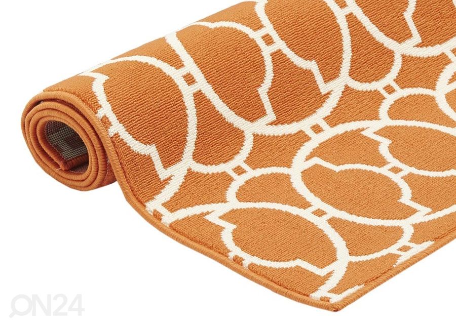 Matto Interlaced Orange 133x190 cm kuvasuurennos