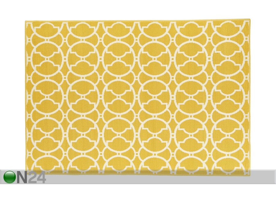 Matto Interlaced Yellow 133x190 cm kuvasuurennos
