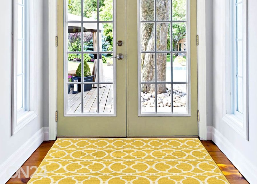 Matto Interlaced Yellow 160x230 cm kuvasuurennos