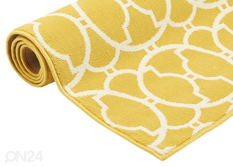Matto Interlaced Yellow 160x230 cm kuvasuurennos