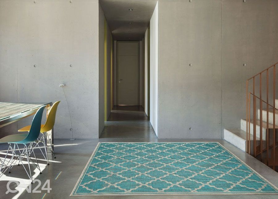 Matto Intreccio Turquoise 135x190 cm kuvasuurennos