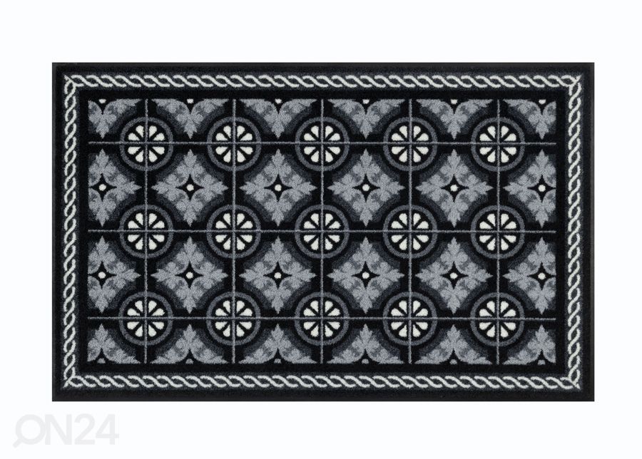 Matto Kitchen Tiles black 75x120 cm kuvasuurennos