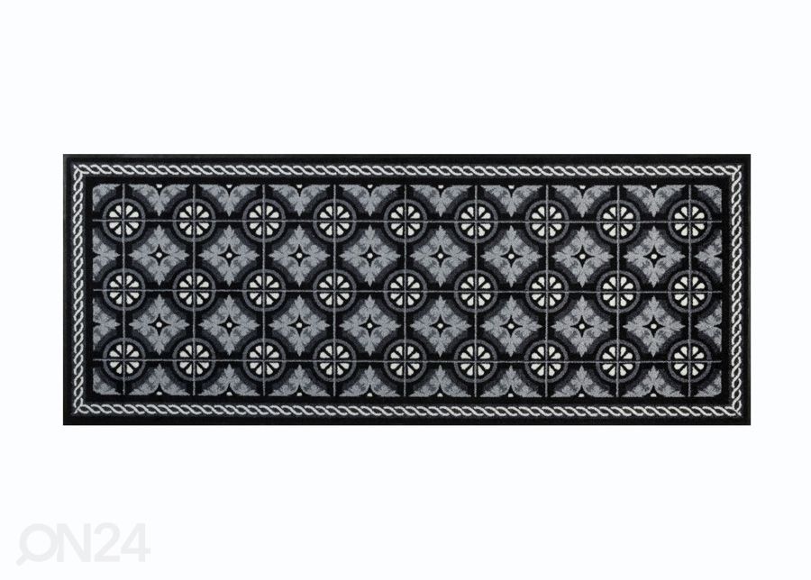 Matto Kitchen Tiles black 75x190 cm kuvasuurennos