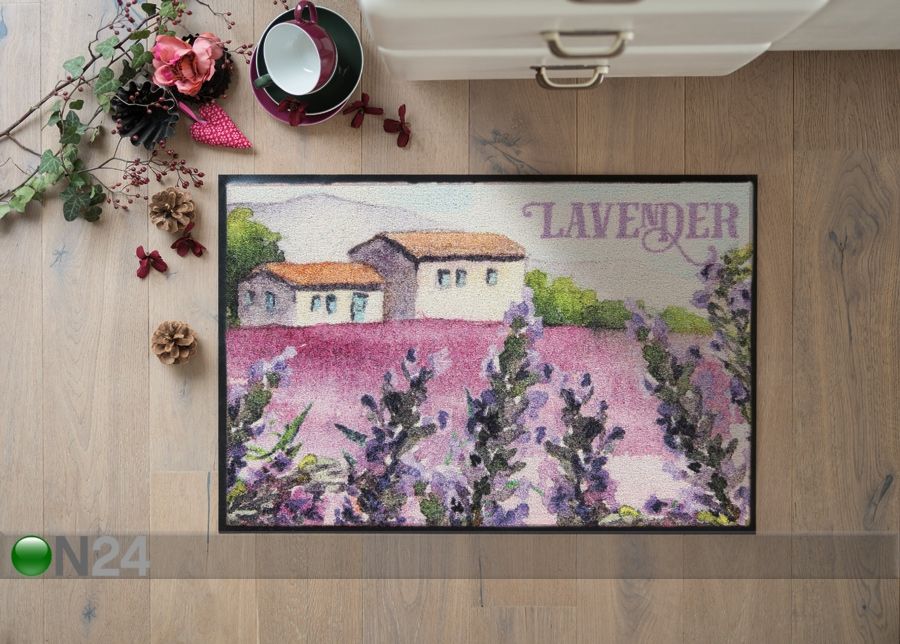 Matto Lavender Houses 50x75 cm kuvasuurennos