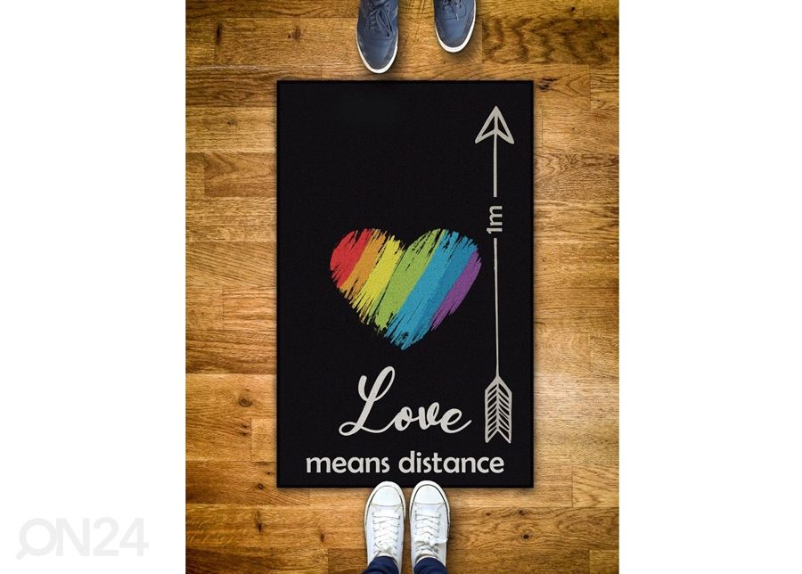 Matto Love means distance 75x120 cm kuvasuurennos