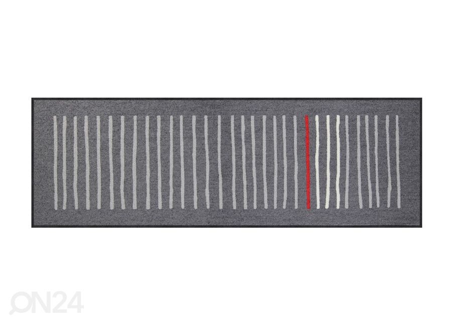 Matto Mikado graphite 60x180 cm kuvasuurennos