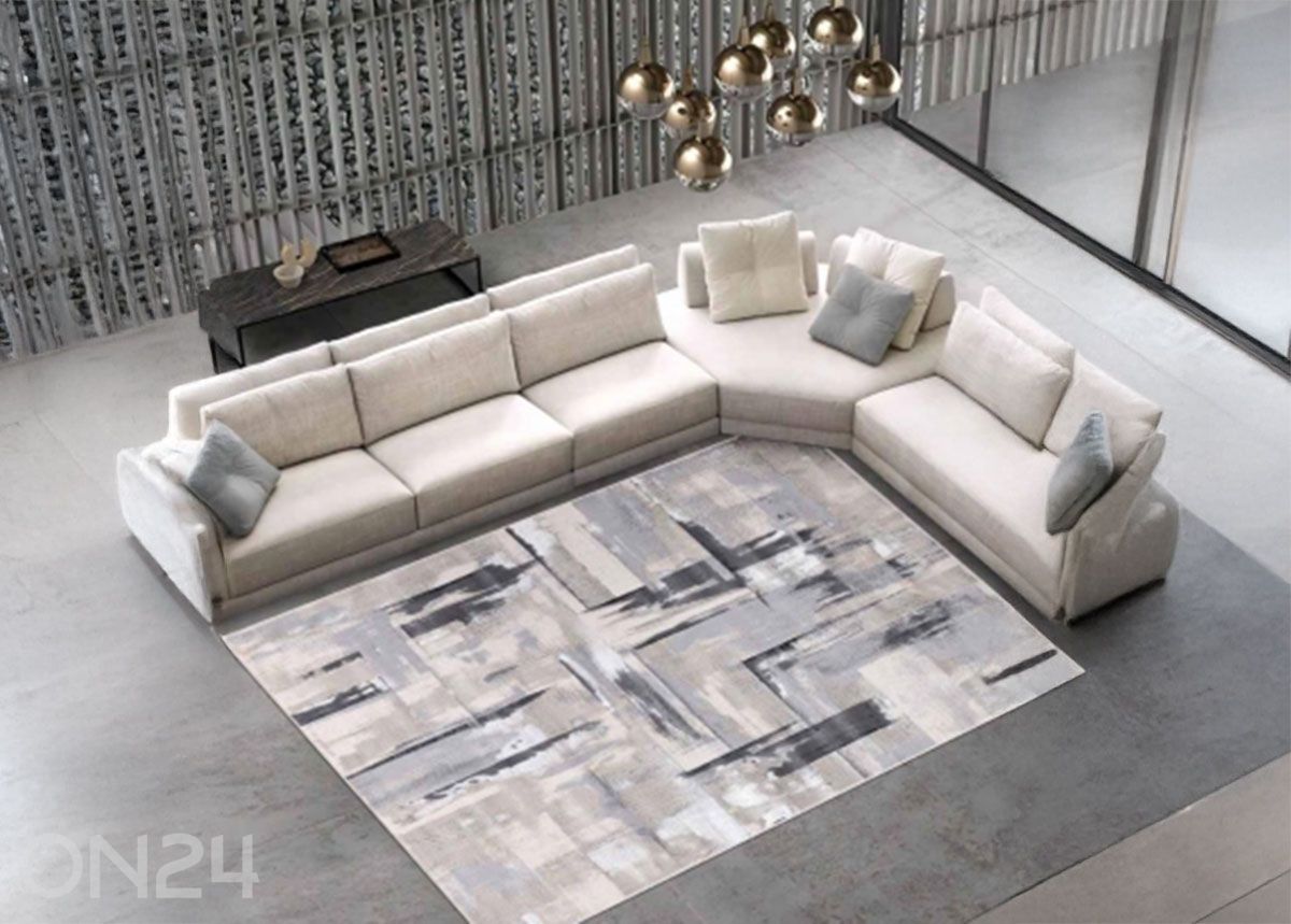 Matto Nevada-9160 harmaa 200x290 cm kuvasuurennos