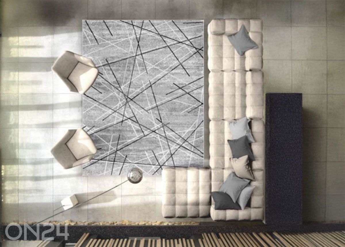 Matto Nevada-9244 harmaa 140x200 cm kuvasuurennos