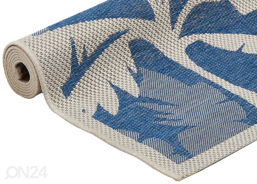 Matto Palms Blue 160x230 cm kuvasuurennos