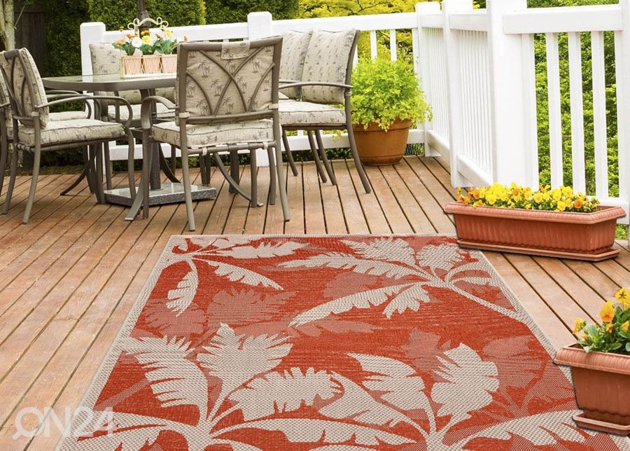 Matto Palms Orange 160x230 cm kuvasuurennos