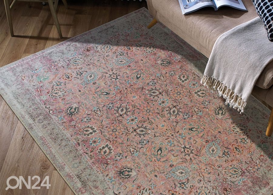 Matto Sarouk Pink 200x290 cm kuvasuurennos