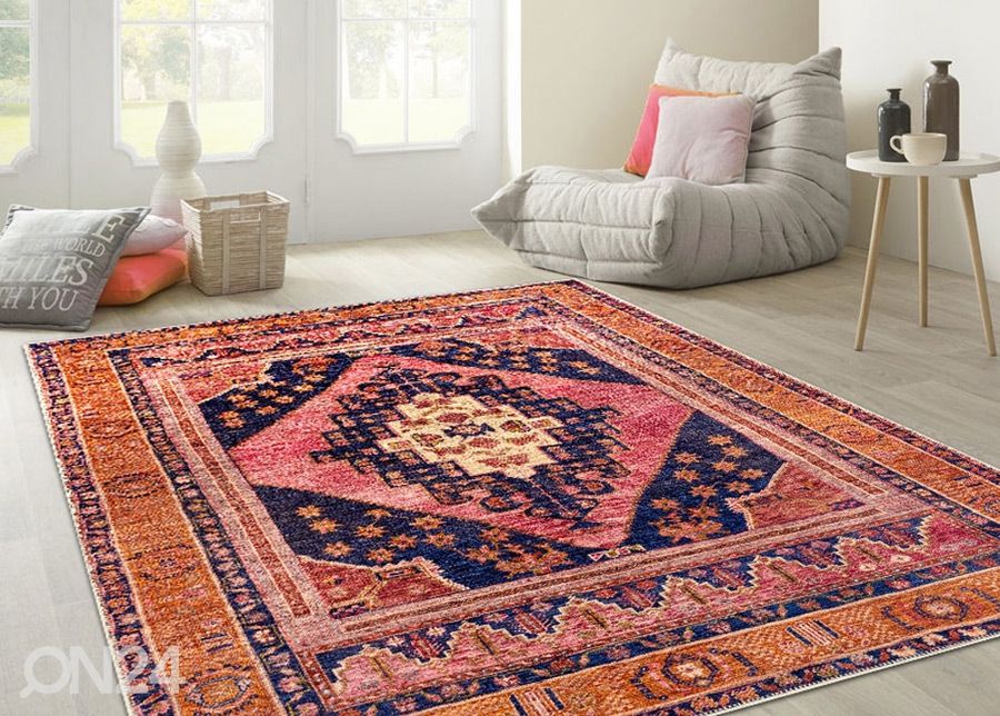 Matto Senneh Pink 200x290 cm kuvasuurennos