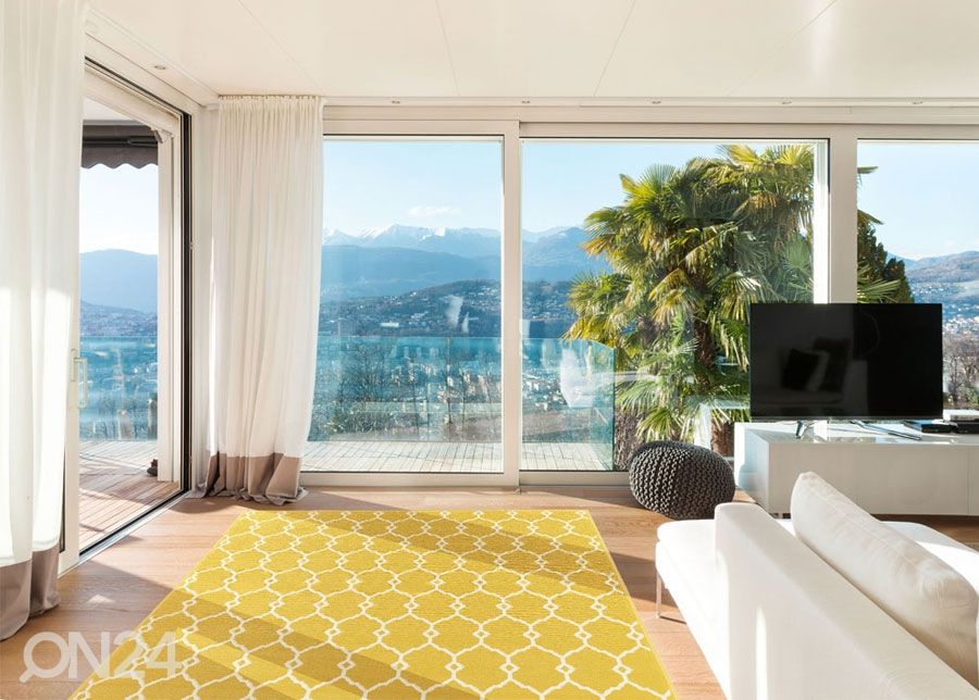 Matto Trellis Yellow 133x190 cm kuvasuurennos