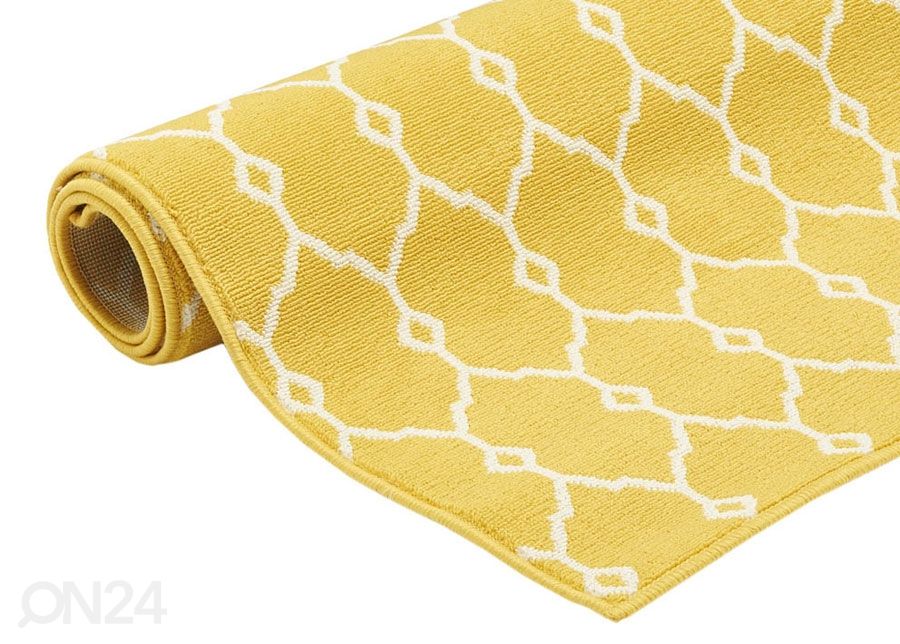 Matto Trellis Yellow 133x190 cm kuvasuurennos