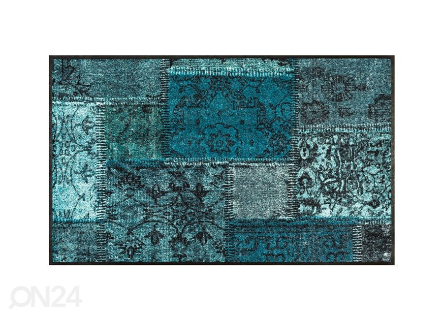 Matto Vintage Patches turkoosi 75x120 cm kuvasuurennos