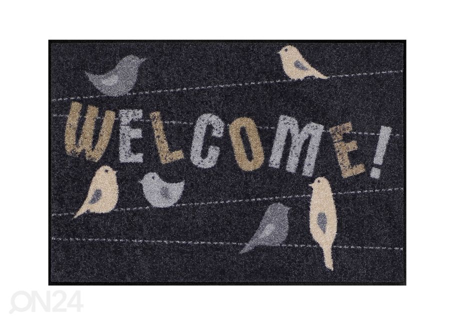 Matto WELCOME BIRDS 50x75 cm kuvasuurennos