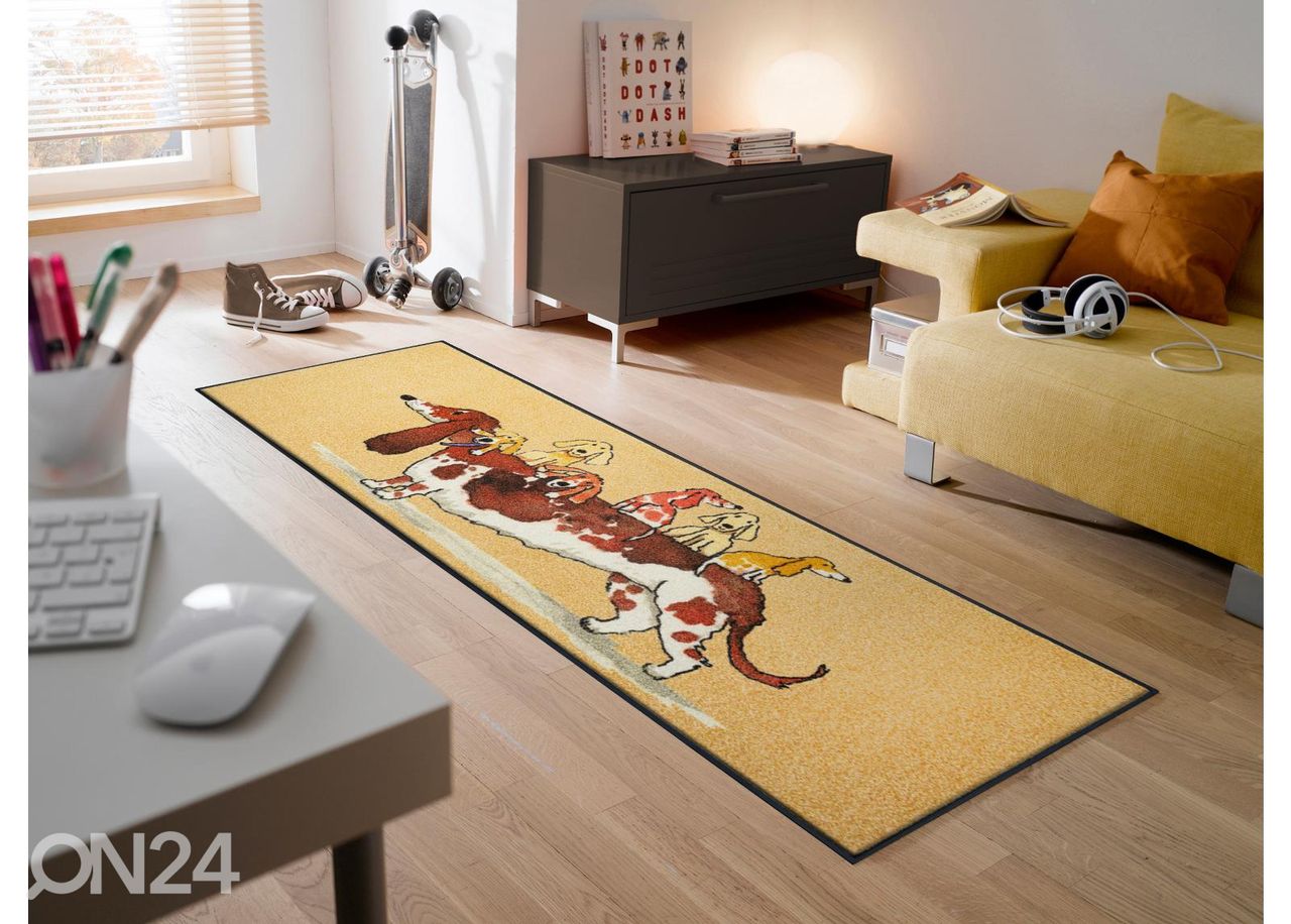 Matto Woof Buddies 60x180 cm kuvasuurennos