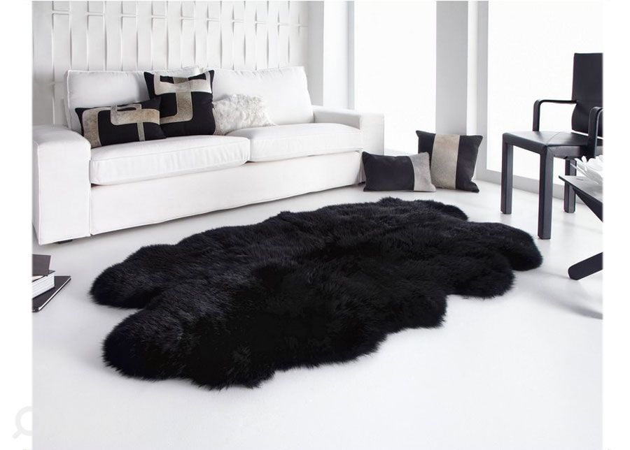 MERINO lampaantalja musta 90x180 cm kuvasuurennos
