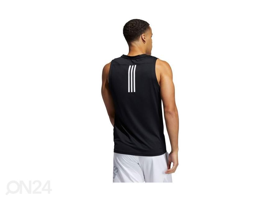Miesten hihaton treenipaita Adidas Aeroready 3-Stripes Primeblue kuvasuurennos