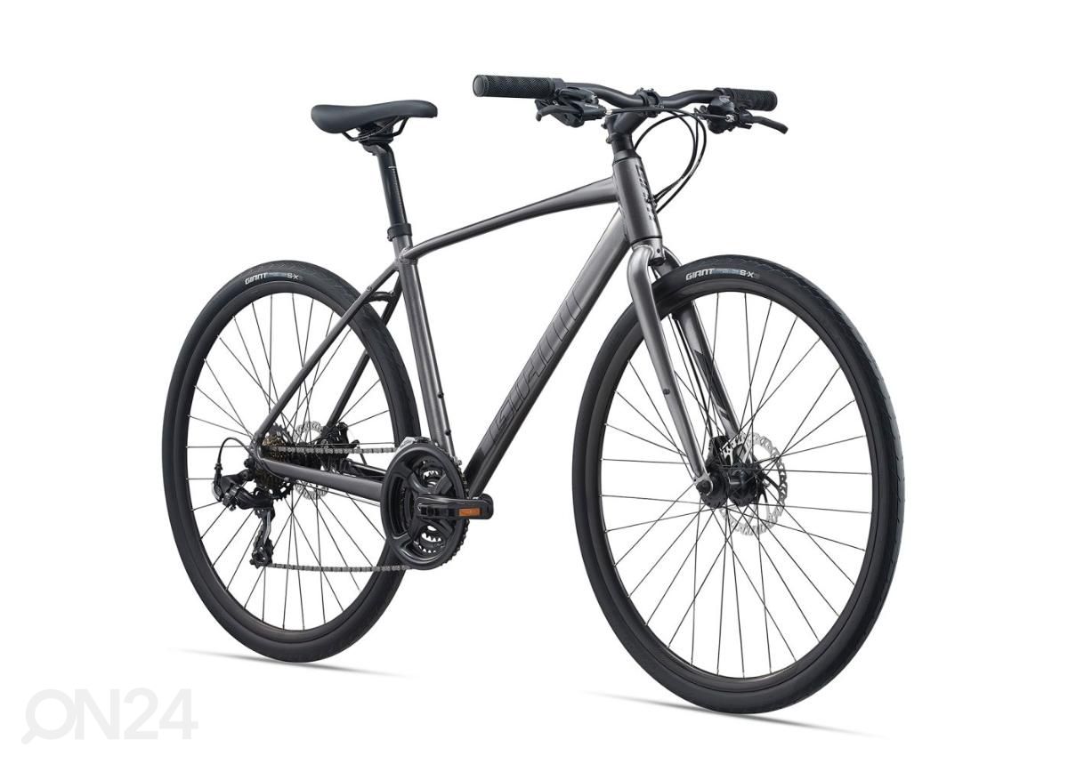 Miesten hybridipyörä Giant Escape Disc 3 Metallic Black (2022) - M kuvasuurennos