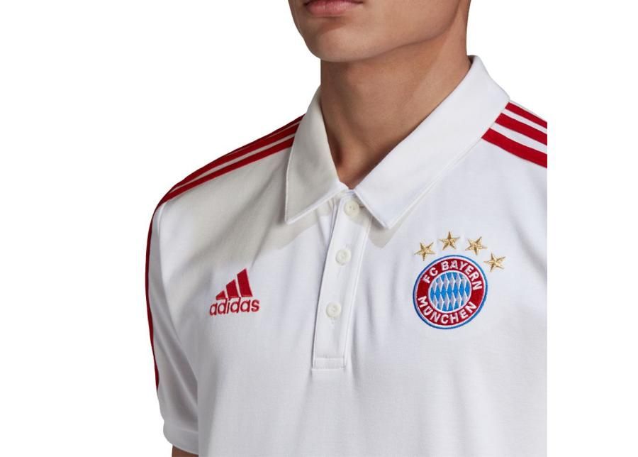 Miesten jalkapallopaita Adidas Bayern Monachium 3-Stripes Polo M FR3973 kuvasuurennos