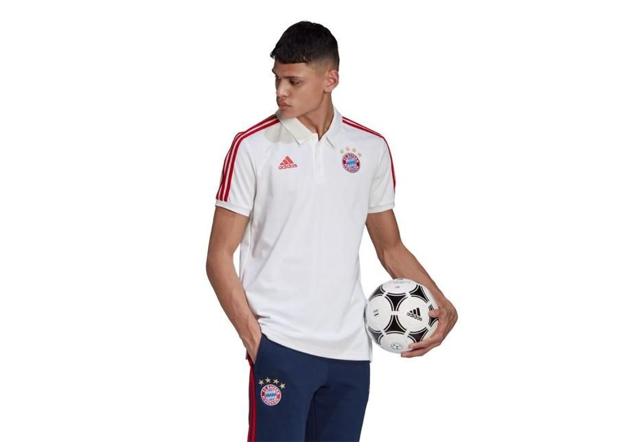 Miesten jalkapallopaita Adidas Bayern Monachium 3-Stripes Polo M FR3973 kuvasuurennos