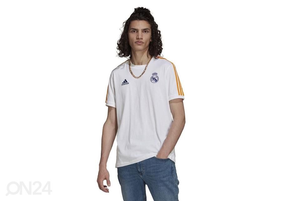 Miesten jalkapallopaita Adidas Real Madrid 3 Stripes kuvasuurennos